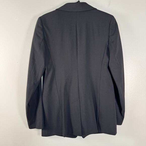 Ann Taylor Black Wool Blazer Notched Lapel Single Breasted Corpcore Office Sz 2 - Picture 6 of 8